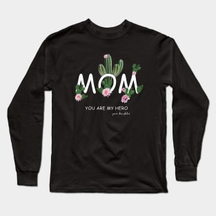 Mother love succulents plants, mother gift, cool, cute, funny Long Sleeve T-Shirt